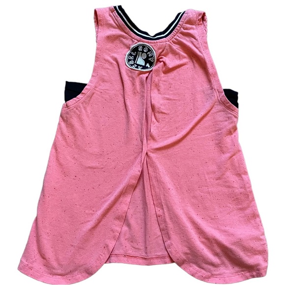 🍒4/$20 ROMY & AKSEL Girls Coral Open Back Tank Top Size 5 - Picture 6 of 6